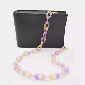 젤리 컬러 도매 투명 플라스틱 아크릴 슬링 메신저 어깨 Crossbody 핸드백 액세서리 가방 체인 스트랩 - Product Image 5