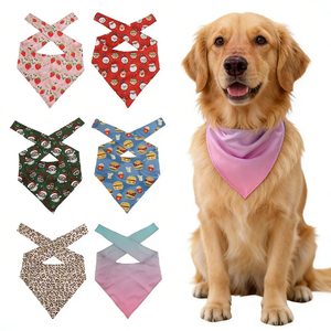 Bandana mignon pour chien, foulard triangulaire réglable pour animaux de compagnie, bavoirs doux et respirants pour chiens de petite, moyenne et grande taille, accessoires de mode pour chiots - Product Image 1