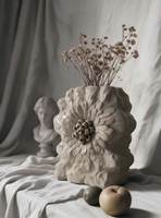 Vases en céramique blanche en gros, style nordique européen, décoration intérieure pour la maison