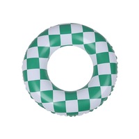 Heißer Verkauf: Kinder-Schwimmring mit Karomuster und Cartoon-Motiv, umweltfreundliches PVC, faltbar, 80 cm, für Strand und Pool, Sommer, Outdoor
