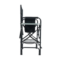 Chaise de réalisateur à siège haut populaire Hitree chaise de directeur de maquillage pliante personnalisée avec table d'appoint et sac de magazines