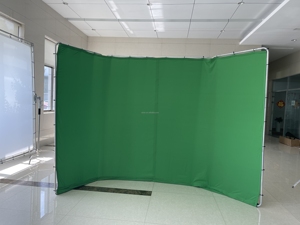 7.87x 13.12ft Portable Large Chroma Key Green Screen Panoramic <strong>Background</strong> with Stand for Video Shooting, Live Streaming - Product Image 2