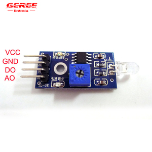 DC5V Sensör Anahtarı Modülü <span class=keywords><strong>4</strong></span> PIN Fotodiyot Kartı LM393 Işık Sensörü Anahtarı Modülü 3.3 ~ 5V Parlaklık Algılama Anahtarı - Product Image 1
