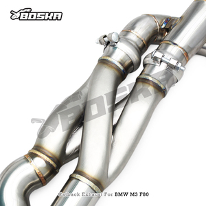 Custom Stainless Steel Catback Exhaust With Z Pipe Equal Length Mid Pipe Muffler For BMW M3 F80 M4 F82 3.0T 2014-2019 - Product Image 5