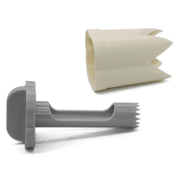 Sunwell 01AA138 2-delige keukenhulp, draagbaar, handmatig te bedienen, milieuvriendelijk, veilig plastic, chilipeper- en paprika-ontpitter
