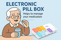 Boîte à pilules intelligente Joy pour les aidants seniors |   Organisateur hebdomadaire avec alarme et rappel de médicaments, compatible 4G LTE, pour les soins aux personnes âgées
