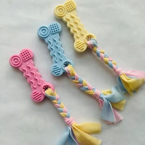 JOYPET Jouet à mâcher interactif pour nettoyer les dents des animaux molaires, corde en coton, résistance aux morsures, soulage l'ennui, barre d'os pour petits chiots et chiens - Product Image 2