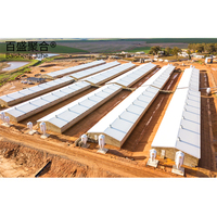 Cobertizo para la cría de vacas Estructuras de acero prefabricadas Almacenamiento Almacén de metal Pasillo prefabricado Casa de pollo