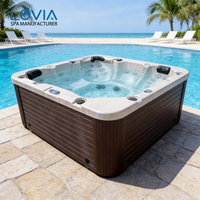 Bain à remous extérieur de qualité supérieure pour 5 personnes, jacuzzi, spa, hydrothérapie, bain à remous Balboa, bain à remous de jardin, bain à remous autoportant