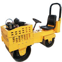 Compacteur vibrant à double tambour de 0,68 tonne avec moteur et alternateur de 5,5 kW, mini-rouleau compresseur pour petites routes