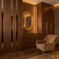 Ensemble de mobilier de chambre d'hôtel, taille King et Queen, suite de chambre d'hôtel de luxe 5 étoiles, moderne en bois pour projet