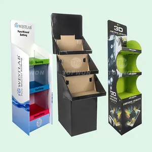 Kệ Ba Tầng Sóng 3 Bán Lẻ Áp Phích Các Tông Khử Mùi Máy Tính Bóng Đá Giá Trưng Bày Pos Risers - Product Image 1