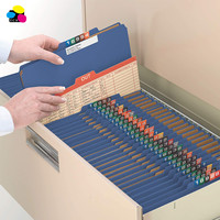 Lehui - Carpetas de Archivo de Cartón Kraft de 8 Caras con 3 Separadores, Tamaño Legal, Color Azul Claro, Expansión de 2 Pulgadas