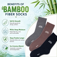 Chaussettes mi-mollet en maille pour hommes, style business décontracté, en fibre de bambou douce, avec logo personnalisé, chaussettes de bureau en bambou