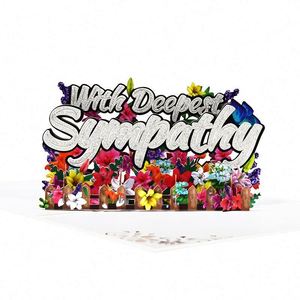 Carte de vœux 3D Pop-Up Fleur Flora pour Vœux de Bon Rétablissement ou de Condoléances - Product Image 3