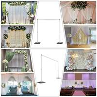 Support de toile de fond de luxe 10x10 pieds pour décoration de mariage et fournitures, arche de mariage en tuyaux et draperies