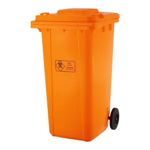 240L Large PP HDPE Recycling Trash Can Dustbin Outdoor Garbage Waste Wheelie Bin