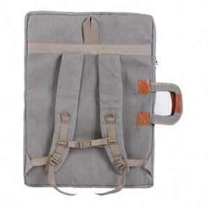 Sac à bandoulière multifonctionnel en nylon avec fermeture éclair, idéal pour le dessin, l'esquisse et la peinture (gris) - Échantillon gratuit - Product Image 1