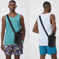 Logo personnalisé noir sac à bandoulière sac de poitrine sac de sport magnétique avec attache magnétique pour hommes et femmes