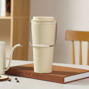 แก้วเก็บความร้อนแบบพกพา สแตนเลส 304 แก้วกาแฟ ความจุเยอะ ดีไซน์สวยงาม พกพาสะดวก ใช้ในรถยนต์และกิจกรรมกลางแจ้ง - Product Image 4