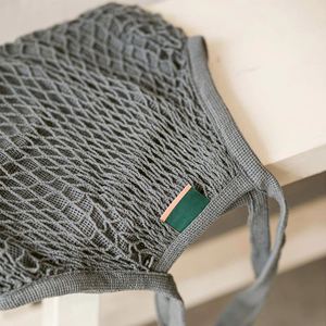 Sac de courses pliable en coton réutilisable et écologique, en filet crocheté, idéal pour la promotion et les festivals de la récolte - Product Image 1