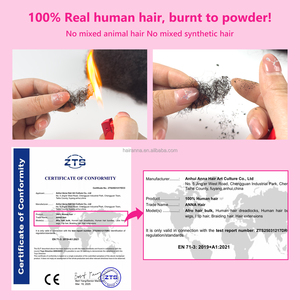 ANNA Cabello Humano 100% Preestirado para Trenzas Kinky Twist 50g Extensiones de Cabello Humano al por Mayor para Locs - Product Image 6