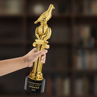 Trofeo Escolar de Metal Ecológico con Grabado, Estilo Deportivo, Chapado en Oro, Duradero y Pulido, Personalizado, Premio Peace Bird para Concursos de Baile