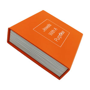 Custom Logo Biodegradable Cardboard <b>Book</b>-Shaped Rigid Jewelry Box Magnetic Closure Luxury Jewelry Organizer Packaging for Gifts - Product Image 3