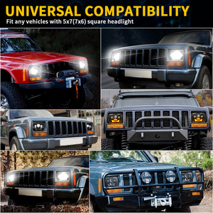Faros Delanteros LED 5x7 para Jeep Cherokee XJ 1984-2001, Accesorios para Autos con Volante a la Derecha, SUV, Camionetas 4x4, Furgonetas para <span class=keywords><strong>Toyota</strong></span> - Product Image 5