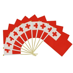 2024 Venta caliente de fábrica Tonga poste de madera bandera ondeada a mano para vacaciones generales - Product Image 2