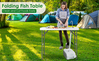 Table à filet portable en plastique à choix multiples pour le camping et la pêche