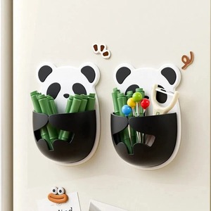 Cute Panda Magnetic Sealing <b>Clips</b> Holder Wall Mounted Food Bag Sealer Storage Box Kitchen Organizer Space Saving - Product Image 4