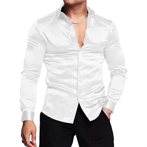 Chemise à manches longues pour homme, nouvelle collection automne-hiver, couleur unie, vêtement de détente ample et confortable, - Product Image 4