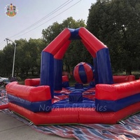 NOVA Grand Centre Sportif Gonflable Jeu Hippos Affamés en PVC pour Usage Commercial et Activités de Team Building en Extérieur