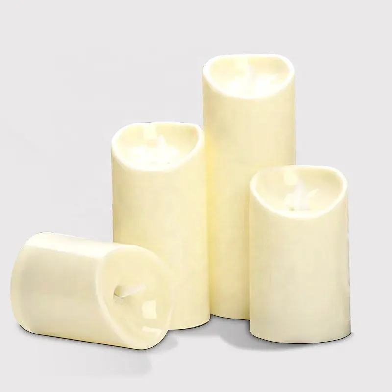 Plástico decorativo levou velas luzes controle remoto elétrico cintilação velas flameless velas Smokeless bateria operado velas