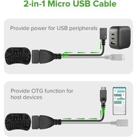 Cable Divisor en Y OTG para Transferencia de Datos, Compatible con Fire TV 3/2.ª Generación, Fire Stick, PC, Adaptadores y Extensor