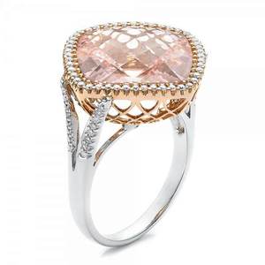 Elegante Anello Moda con Accenti Champagne, Gioiello Regolabile in Lega Bicolore, Stile Moderno e Minimalista - Product Image 1
