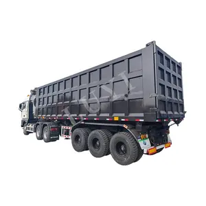 Giá Rẻ Giá 3 trục 35/40/45 CBM loại vuông tipper hàng hóa Trailer than xây dựng tải xe tải Trailer