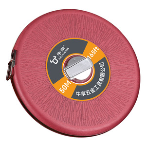 NiuXiang Self-Winding Tape Measure 50M Metric Automatic Return Push Button Lock Engineering Use - Product Image 1