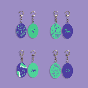 Venta al por mayor de llaveros de recuerdo de acrílico y PVC con estampado UV de dibujos animados de marca, accesorios decorativos, colgante de estrella - Product Image 2