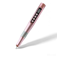 Stylo perceuse à ongles électrique rechargeable 35000 tr/min avec lampe UV pour usage professionnel et domestique