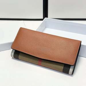 Portefeuille de luxe pour femmes et hommes, version authentique de haute qualité, marque de créateurs, noir, en cuir, tendance, grande capacité - Product Image 6