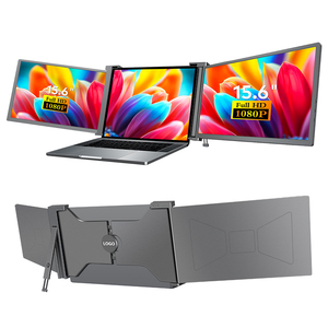 Giá tốt nhất 15.6 inch Màn hình kép có thể gập lại màn hình di động với 16:9 IPS LCD hiển thị cho máy tính xách tay Kép màn hình Extender PC màn hình - Product Image 1