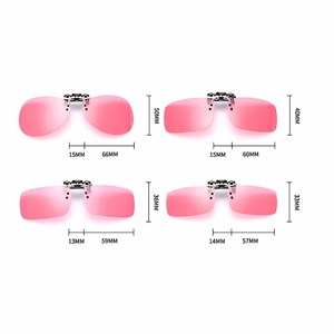 แว่นกันแดดโพลาไรซ์สีชมพูอ่อน YIHANG ป้องกันรังสียูวี สำหรับผู้ชายและผู้หญิง  แบบหนีบ - Product Image 3