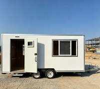Remorque de bureau mobile à double essieu certifiée NHTSA CE ADR ISO avec porte et fenêtre, homologuée pour la route, cabine de travail portable sur site