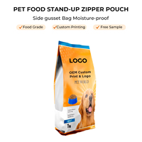 Sachet Doypack Personnalisé en Aluminium Imprimé avec Fermeture Éclair pour Emballage Alimentaire pour Animaux de Compagnie, Sac Plastique Personnalisé pour Animaux, Sac Alimentaire Personnalisé pour Animaux