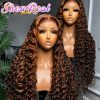 Perruques Lace Front en Cheveux Humains Naturels Sans Colle 13*4 Cheveux Bruts Brésiliens Bouclés Birmans Pré-Pluckés Perruques Frontales HD pour Femmes Noires
