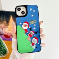 Nouvelle coque de téléphone en silicone 3D de luxe et tendance pour Noël, compatible avec iPhone 17, 16 Pro Max, 16 Pro, 16 Plus, 16, 15, 14