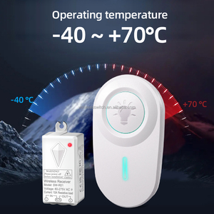 10A <span class=keywords><strong>RF</strong></span> điều khiển từ xa không dây Ánh Sáng push button chuyển chống cháy PC chất liệu không thấm nước mức độ IP66 tường thiết bị chuyển mạch - Product Image 4