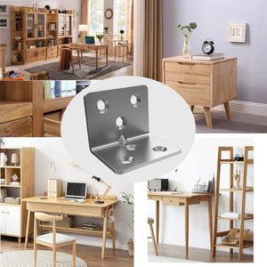 Soporte <span class=keywords><strong>de</strong></span> Esquina <span class=keywords><strong>de</strong></span> <span class=keywords><strong>Acero</strong></span> Inoxidable Plateado, Paquete <span class=keywords><strong>de</strong></span> 20, 1.5''x1.2''x1.2'', Soporte <span class=keywords><strong>de</strong></span> Unión en L Resistente a la Corrosión para Madera - Product Image 2